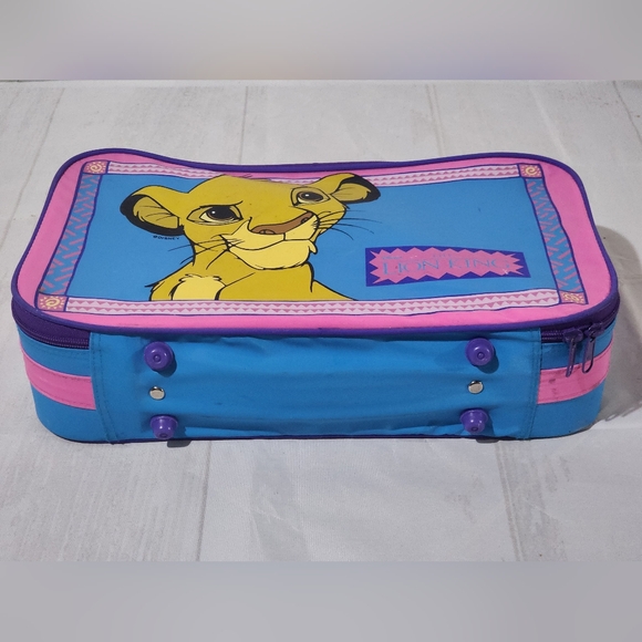 Vintage 90s Disney The Lion King Simba Suitcase - Picture 4 of 13